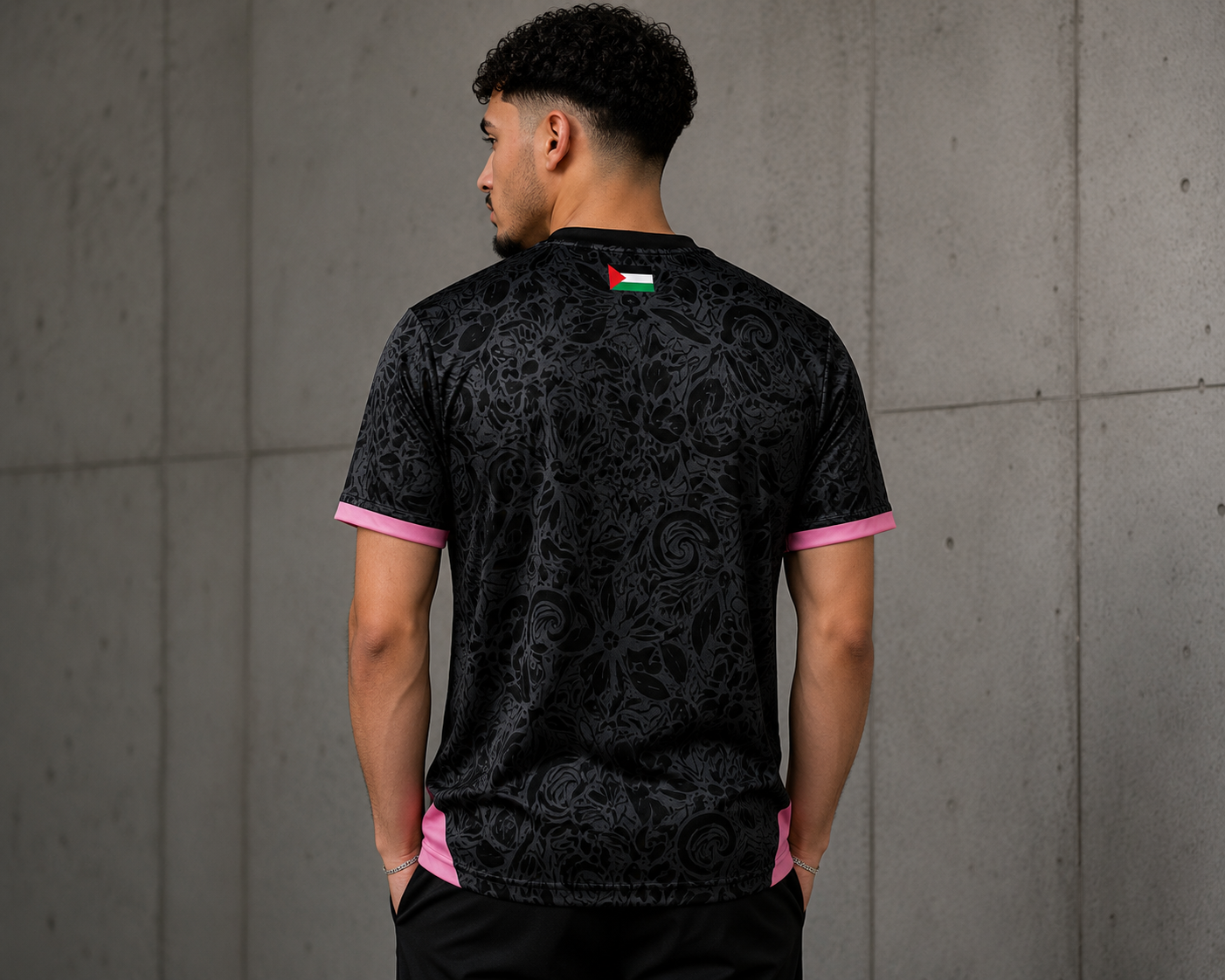 Maillot FC Palestine - Noir et Rose