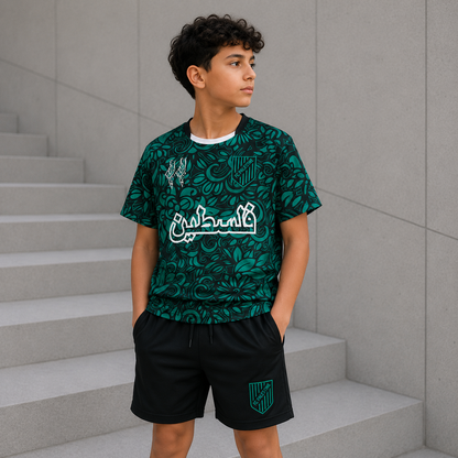 Maillot Enfant FC Palestine Vert Émeraude